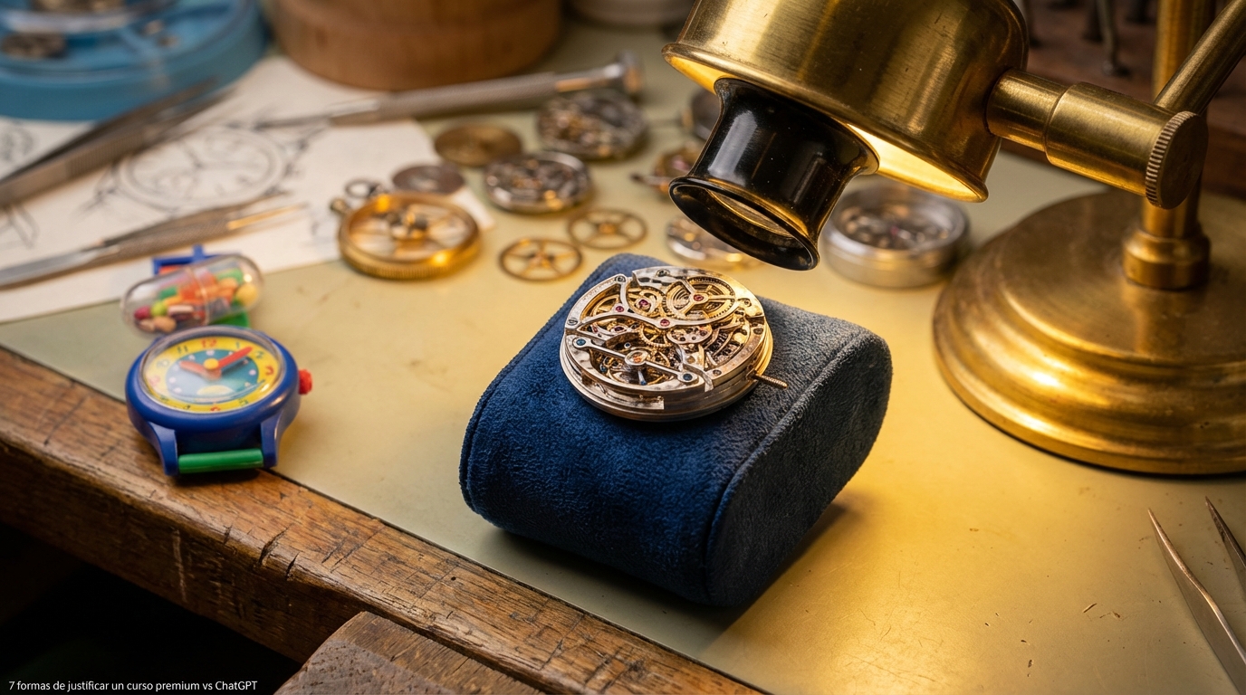 7 formas de justificar un curso premium vs ChatGPT