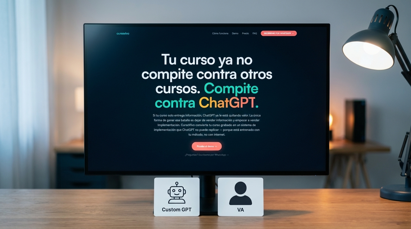 Custom GPT vs asistente virtual para cursos