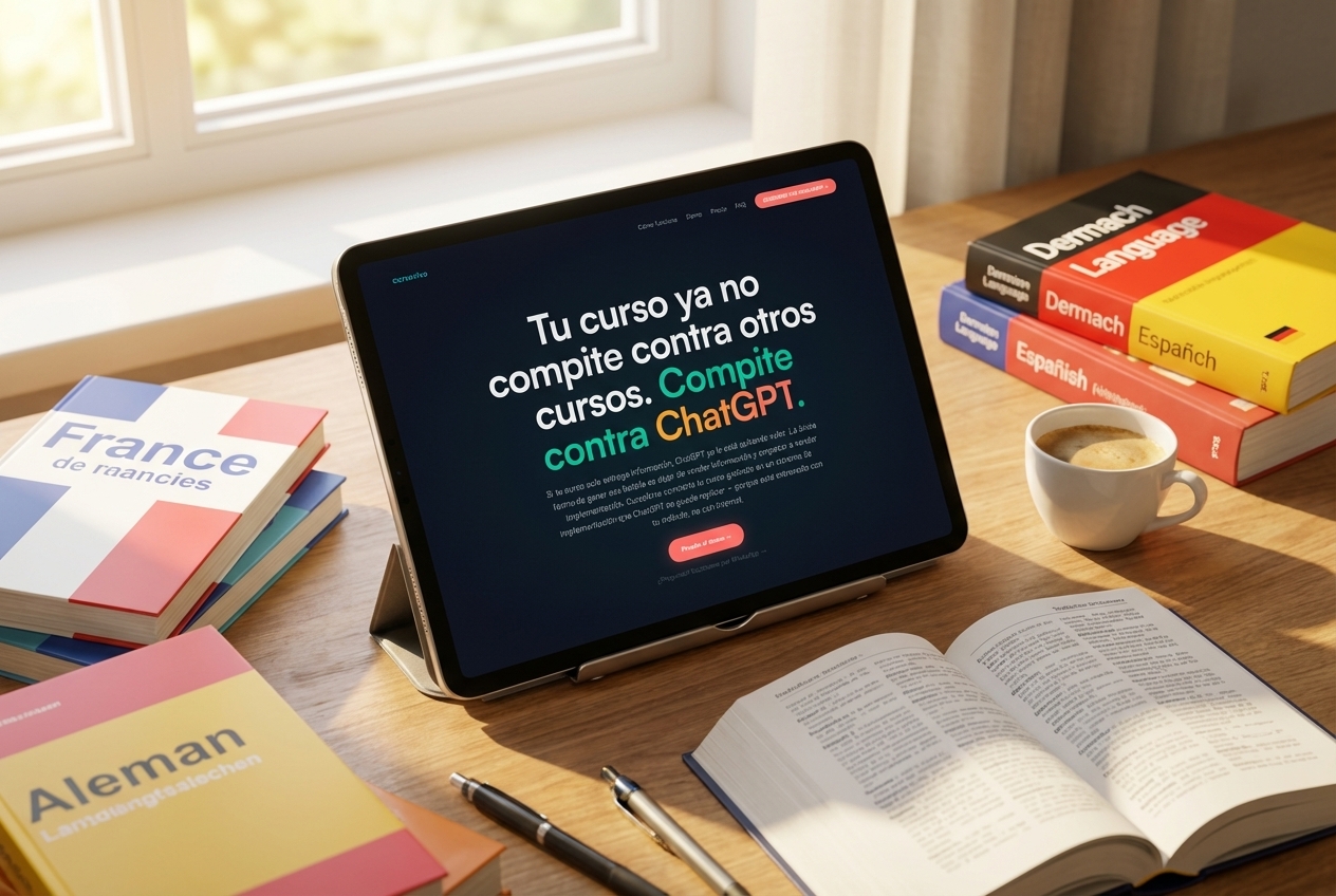 mejor herramienta IA para cursos de idiomas