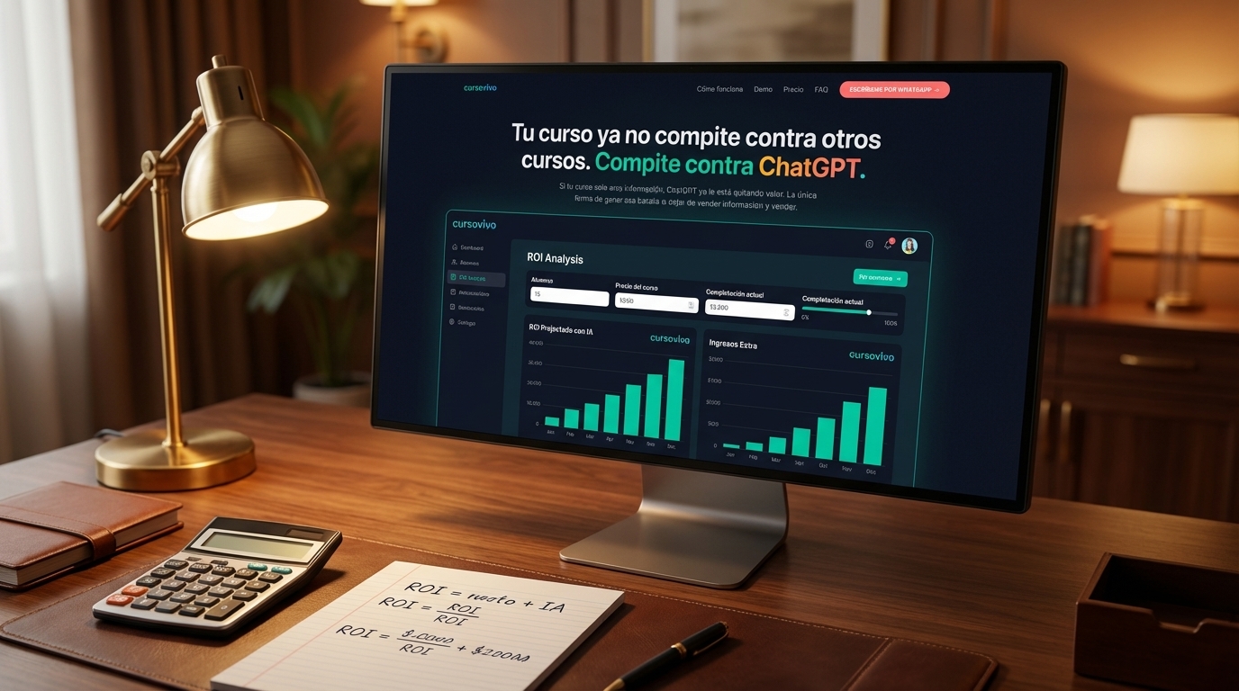 ROI de agregar IA a un curso online